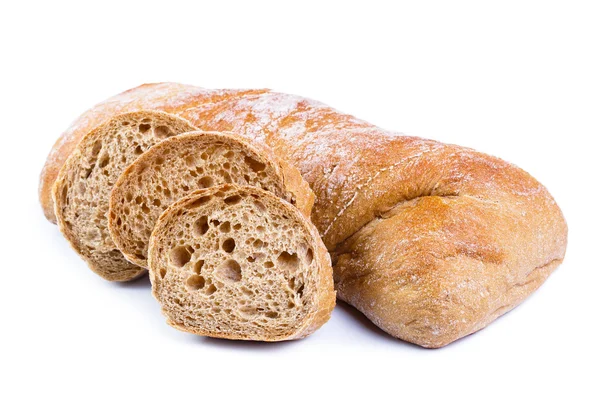 Beyaz arkaplanda ekmek.