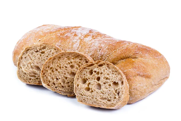Bröd på en vit bakgrund. — Stockfoto