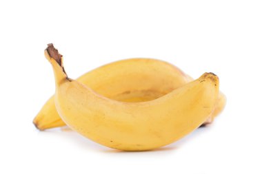 Beyaz arka planda lezzetli muzlar.