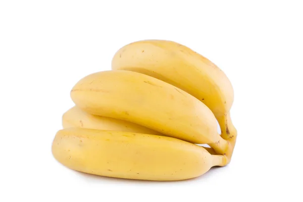 Bananes savoureuses sur fond blanc . — Photo