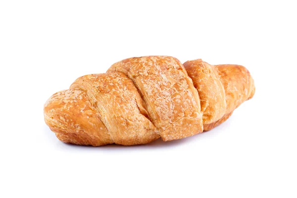 Delicioso croissant sobre fondo blanco . — Foto de Stock