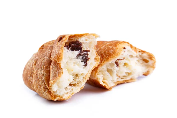 Tasty croissant on a white background. — Stock Photo, Image