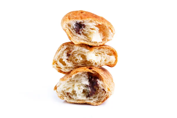 Tasty croissant on a white background. — Stock Photo, Image