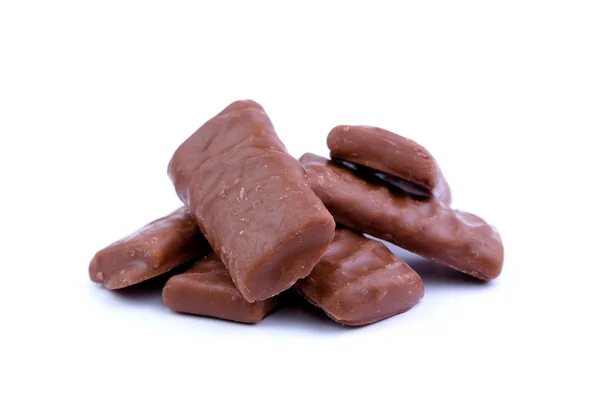 Choklad godis på en vit bakgrund. — Stockfoto