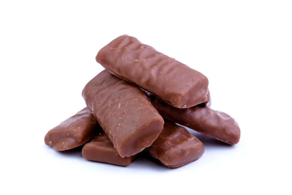 Choklad godis på en vit bakgrund. — Stockfoto