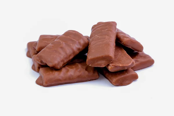 Choklad godis på en vit bakgrund. — Stockfoto