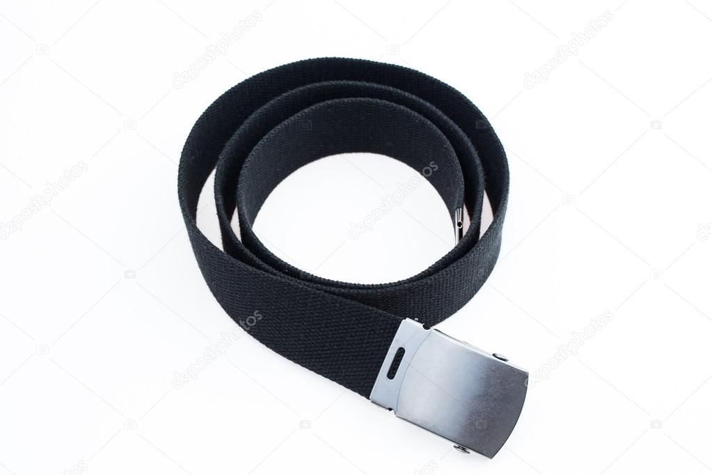 Men's belt isolated on the white background.