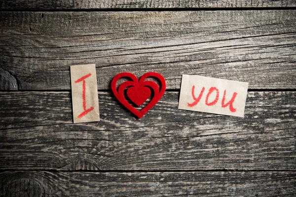 Palabras sobre el amor y un regalo en el día de San Valentín . —  Fotos de Stock