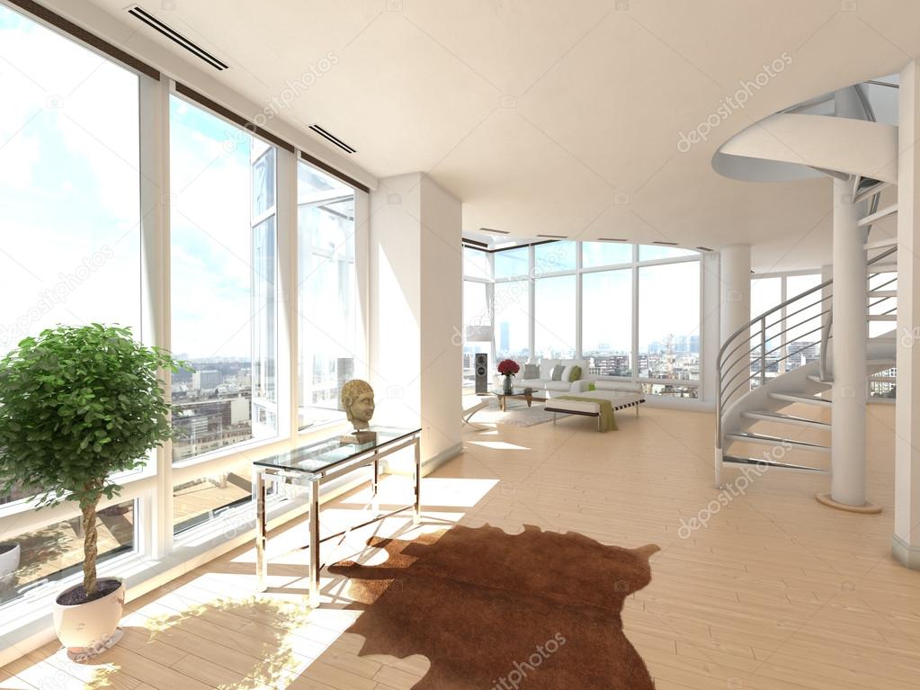Interior of Bright Open Concept Apartment