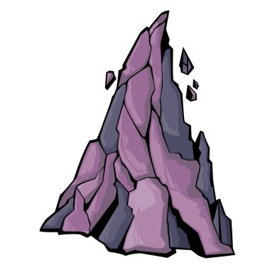rock Illustration. oyun tasarım öğesi.