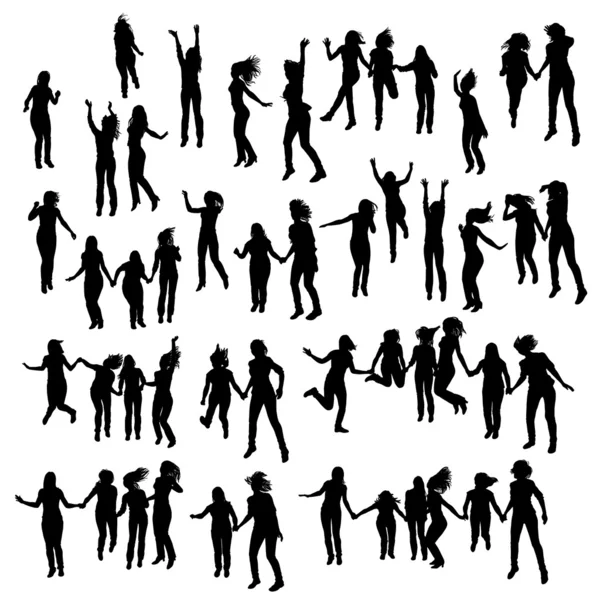 siluet insanları atlama.