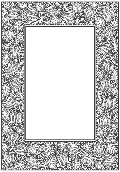 Retro flower frame. Heraldic ornament. Page's tamplate — Stock Vector
