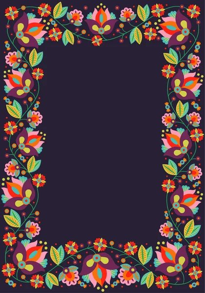 Cornice retrò fiore. Ornamento araldico. Tamplate di Page — Vettoriale Stock