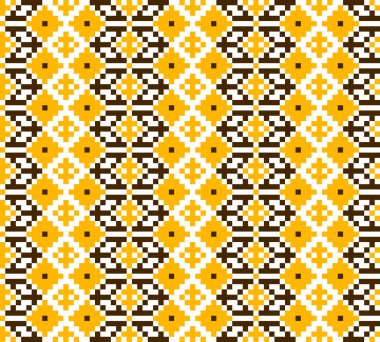 Dikişsiz soyut geometrik desen. Geleneksel Ukrayna nakış. Hipster arka plan. Piksel sanat.