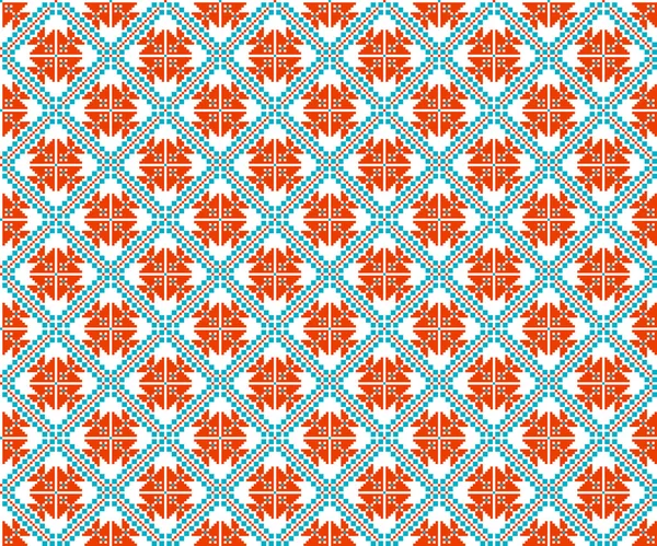 Patrón geométrico abstracto sin costuras. Bordado tradicional ucraniano. Fondo Hipster. Pixel arte . — Archivo Imágenes Vectoriales