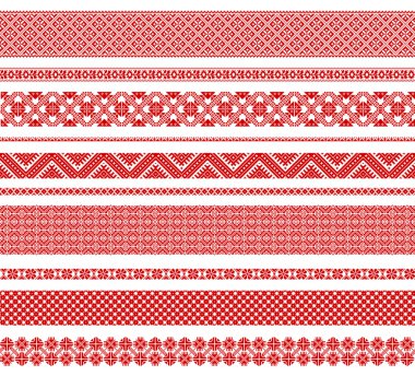 Sorunsuz geleneksel Ulusal işlemeli desen seti