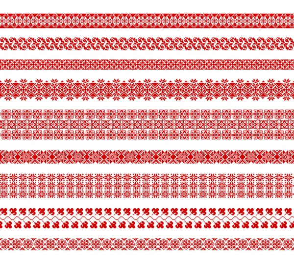 Sorunsuz geleneksel Ulusal işlemeli desen seti