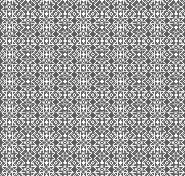 Бесшовный абстрактный геометрический узор. Традиционная украинская вышивка. Фон хипстера. Пиксельное искусство . — стоковый вектор