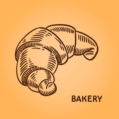 Fırıncılık illüstrasyon kümesi. Oyma retro tarzı. Elle çizilmiş doodle.