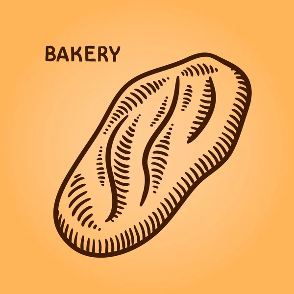 Ensemble d'illustration de boulangerie. Gravure style rétro. Doodle dessiné à la main . — Image vectorielle