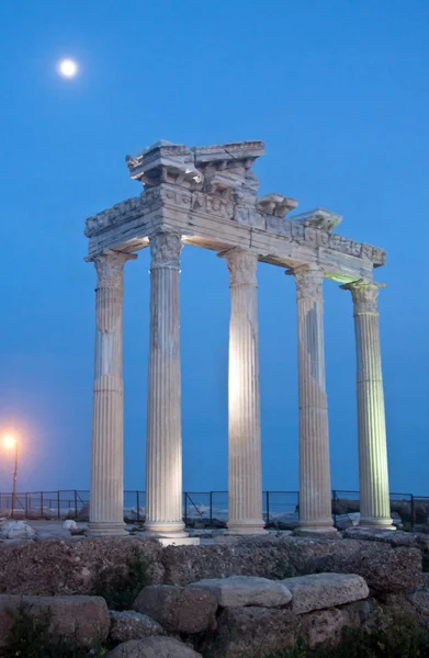 The Temple of Apollo in Side, Turkey, on sunset — Stock Photo, Image