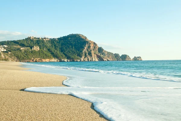 Kleopatra Beach (pláž Kleopatra) v Alanya, Turecko Stock Fotografie