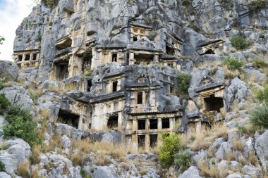 Myra (Demre), Türkiye'nin ünlü kaya Likya mezar