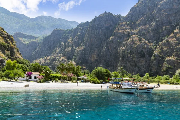 BUTTERFLY VALLEY BEACH, TURKEY - JUNE 01, 2016 Royalty Free Stock Images