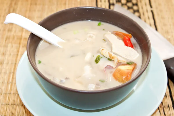 Tom Kha Gai soep — Stockfoto