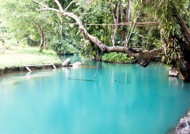 Lagoa Azul em vang vieng, laos