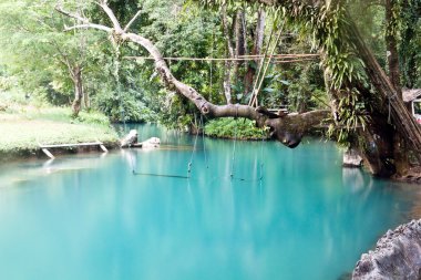 Lagoa Azul em vang vieng, laos