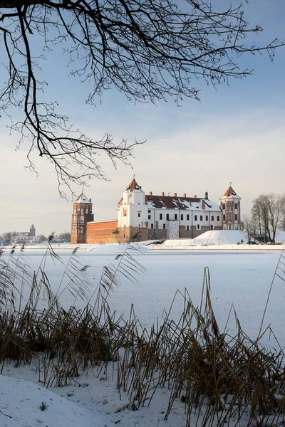 Mir Belarus January 2021 Medieval Castle Mir Belarus — 图库照片