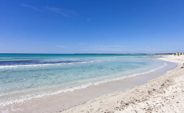 Beach of des Trenc at the island of Majorca in the Mediterranean — Stock Photo, Image