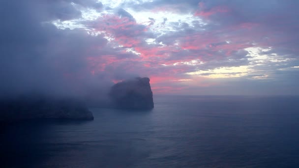 Cap de Formentor at sunset - Balearic Island Majorca — Stock Video