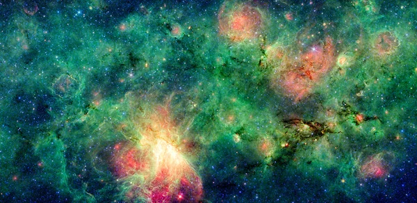 Dark cloud M17 SWex and M17 nebula — Stock Photo, Image