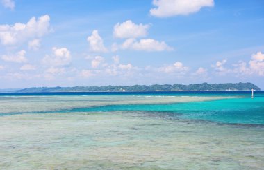 Denizde çeşitli su tonları desteklemek