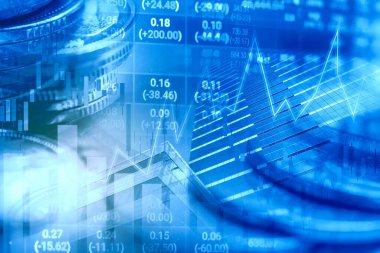 Borsa yatırımları finansal, para ve grafik grafikleri veya kar finansmanı ticari eğilimi veri geçmişini analiz etmek için Forex