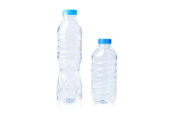 Plastic Water Bottle Big Small Size Isolated White Background Clipping — Stock Photo, Image