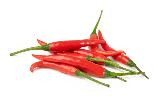 Peppar Eller Chili Röd Och Varm Grönsak Isolerad Vit Bakgrund — Stockfoto