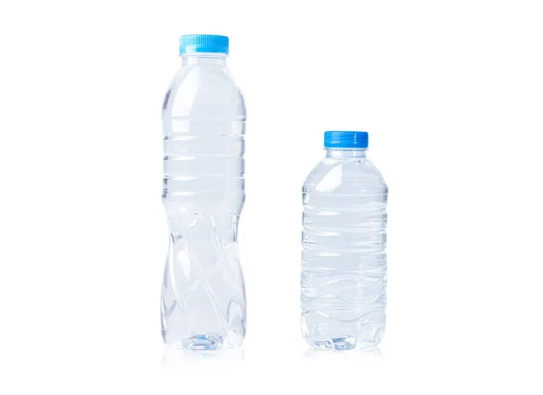 Plastic Water Bottle Big Small Size Isolated White Background — Stock Photo, Image