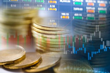 Borsa yatırımları finansal, para ve grafik grafikleri veya kar finansmanı ticari eğilimi veri geçmişini analiz etmek için Forex.