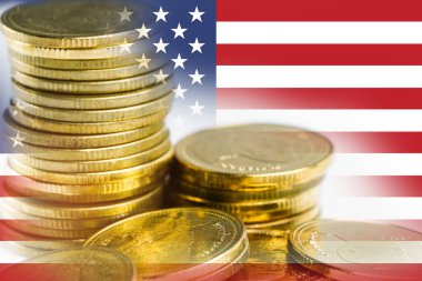 Finansal, madeni para ve ABD bayrağı veya kar finansmanı ticari trend veri geçmişini analiz etmek için Forex borsası yatırımı.