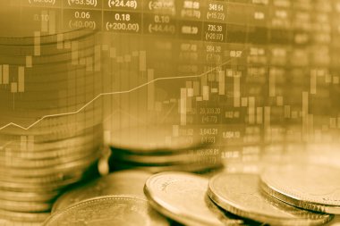 Finansal, madeni para ve grafik grafiği veya kar finansmanı ticari trend veri geçmişini analiz etmek için Forex hisse senedi yatırımı.