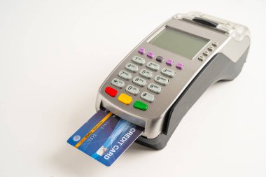 Ödeme POS finans ve alışveriş sektörü terminali teknolojisi.