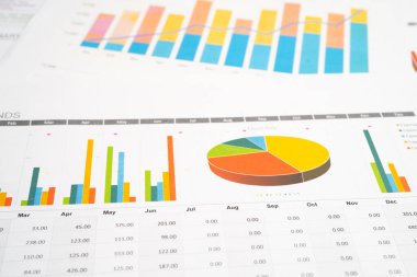 Çizelge ya da grafik. Mali, hesap, istatistik ve iş verileri.