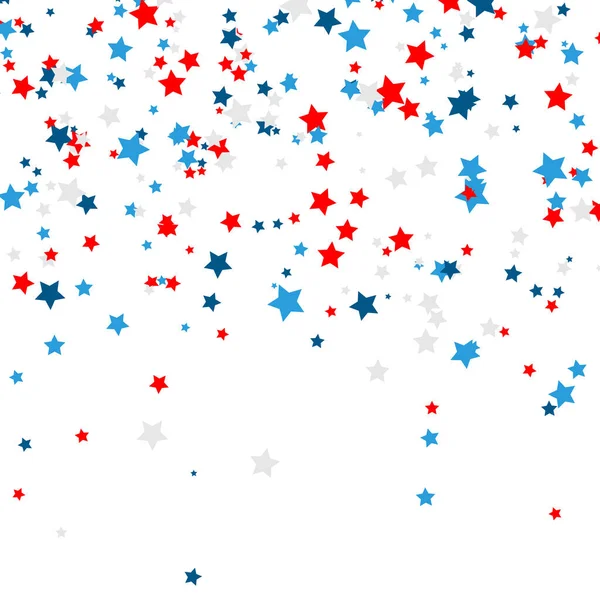 Святкування Конфеті Національних Кольорах Сша Голідей Конфетті Американських Кольорах Прапора — стоковий вектор