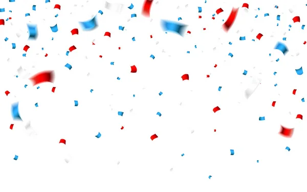 Confeti Celebración Colores Nacionales Usa Confeti Navideño Colores Bandera Estadounidense — Vector de stock