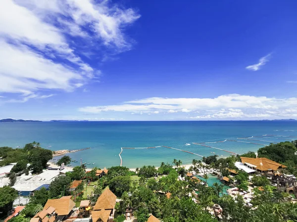 Landscape Beach Sea View Vacation Summer High Hotel View Blue — Stock Photo, Image
