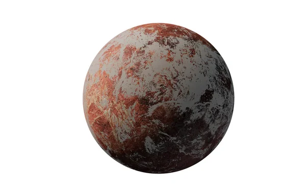 Fagyott Jég Mars Bolygó Felszínen Elszigetelt Fehér Háttér Ennek Képnek — Stock Fotó