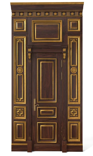 Klasyczne Panele Ścienne Drzwi Wnętrz Domów Sal Bilardowych Biur Jadalni — Zdjęcie stockowe